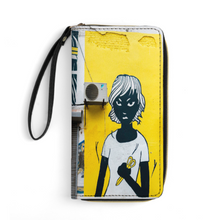 Lade das Bild in den Galerie-Viewer, Lange Vertikale Geldbörse / Vertikale Brieftasche / Leder Portemonnaie vertikal (mit Kordel) (unterschiedliche Bilder auf beiden Seiten) mit Foto selbst gestalten und bedrucken