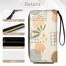 Lade das Bild in den Galerie-Viewer, Lange Vertikale Geldbörse / Vertikale Brieftasche / Leder Portemonnaie vertikal (mit Kordel) (auf beiden Seiten das gleiche Bild) mit Foto selbst gestalten und bedrucken