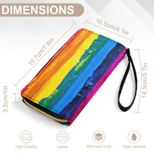 Lade das Bild in den Galerie-Viewer, Lange Vertikale Geldbörse / Vertikale Brieftasche / Leder Portemonnaie vertikal (mit Kordel) (unterschiedliche Bilder auf beiden Seiten) mit Foto selbst gestalten und bedrucken