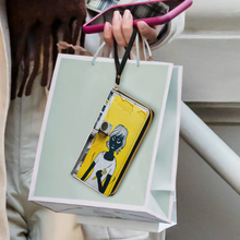 Lade das Bild in den Galerie-Viewer, Lange Vertikale Geldbörse / Vertikale Brieftasche / Leder Portemonnaie vertikal (mit Kordel) (unterschiedliche Bilder auf beiden Seiten) mit Foto selbst gestalten und bedrucken