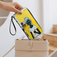 Lade das Bild in den Galerie-Viewer, Lange Vertikale Geldbörse / Vertikale Brieftasche / Leder Portemonnaie vertikal (mit Kordel) (unterschiedliche Bilder auf beiden Seiten) mit Foto selbst gestalten und bedrucken