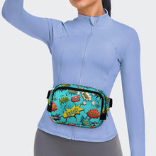 Lade das Bild in den Galerie-Viewer, Quadratische doppellagige Bauchtasche Waistbag Hüfttasche Waist Bag XB0610007 für Herren Damen mit Foto Design Motiv Text selbst gestalten und bedrucken
