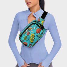 Lade das Bild in den Galerie-Viewer, Quadratische doppellagige Bauchtasche Waistbag Hüfttasche Waist Bag XB0610007 für Herren Damen mit Foto Design Motiv Text selbst gestalten und bedrucken
