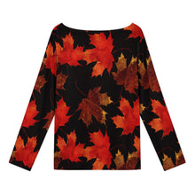 Lade das Bild in den Galerie-Viewer, Einzelbild-Design Damen / Frauen Langärmliges T-Shirt mit schrägem Kragen XVL mit Foto Design Motiv Text selbst gestalten und bedrucken (Simple Design)