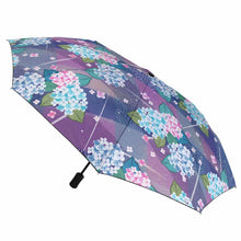 Lade das Bild in den Galerie-Viewer, Y01 Faltbarer Regenschirm 3-Falt Automatikschirm / Taschenschirm (Innenseite schwarz geklebt/Außenseite bedruckt) mit Fotos Muster Text Logo selbst gestalten und bedrucken