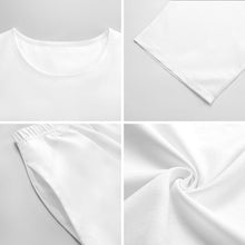 Lade das Bild in den Galerie-Viewer, Einzelbilddruck Damen / Frauen Set aus Hemd mit Rundhalsausschnitt und Fledermausärmeln + Hose mit weitem Bein und elastischem Bund YKL04 mit Fotos Muster Text Logo selbst gestalten und bedrucken