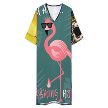 Lade das Bild in den Galerie-Viewer, Multi-Image-Design Personalisierte Morgenmantel im mediterranen Stil mit V-Ausschnitt und halblangen Ärmeln YKL06 für Damen / Frauen | Langärmliger Morgenmantel mit V-Ausschnitt mit Foto selbst gestalten