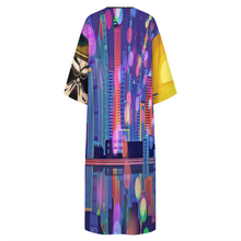 Lade das Bild in den Galerie-Viewer, Multi-Image-Design Personalisierte Morgenmantel im mediterranen Stil mit V-Ausschnitt und halblangen Ärmeln YKL06 für Damen / Frauen | Langärmliger Morgenmantel mit V-Ausschnitt mit Foto selbst gestalten