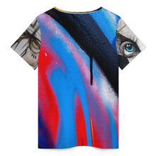 Lade das Bild in den Galerie-Viewer, Multi-Image-Design Damen / Frauen Kurzarm T-Shirt YXV mit Foto Design Motiv Text selbst gestalten und bedrucken (Simple Design)