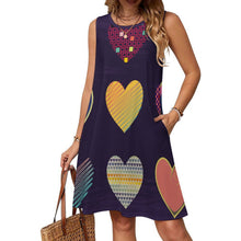 Lade das Bild in den Galerie-Viewer, Ärmelloses Rundhals-Kleid personalisieren | Damen Sommerkleid mit Foto