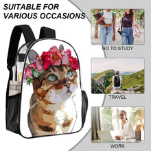 Lade das Bild in den Galerie-Viewer, Personalisierter 17-Zoll Clear Backpack mit Heavy-Duty-Tragegurt und UV-Druck