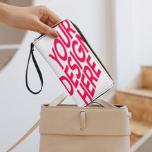 Lade das Bild in den Galerie-Viewer, Lange Vertikale Geldbörse / Vertikale Brieftasche / Leder Portemonnaie vertikal (mit Kordel) (unterschiedliche Bilder auf beiden Seiten) mit Foto selbst gestalten und bedrucken