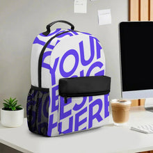 Lade das Bild in den Galerie-Viewer, Lässiger Taschen Rucksack Schultasche Schulrucksack XB0604193 mit Fotos Muster Text Logo selbst gestalten und bedrucken