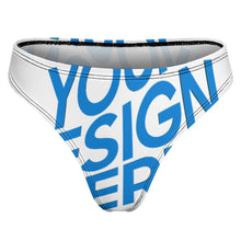 Lade das Bild in den Galerie-Viewer, Einzelbilddruck Eisseiden T-back Tanga Unterhosen Unterwäsche NZ207 Damen / Frauen mit Fotos Muster Text selbst gestalten und bedrucken
