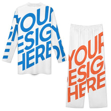 Lade das Bild in den Galerie-Viewer, Einzelbilddruck Herren / Männer Saudi-Stehkragen Set Hauskleidung B24TZ mit Fotos Muster Text Logo selbst gestalten und bedrucken