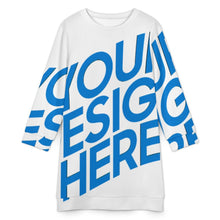 Lade das Bild in den Galerie-Viewer, Einzelbilddruck Damen / Frauen Langärmliges Pulloverkleid LM565 mit Fotos Muster Text Logo selbst gestalten und bedrucken