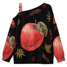 Lade das Bild in den Galerie-Viewer, Damen Schulterfrei Pullover mit individuellem Druck – weich und vielseitig