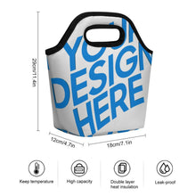 Lade das Bild in den Galerie-Viewer, Einzelbilddruck Tragbare Lunchtasche mit Fotos Muster Text Logo selbst gestalten und bedrucken