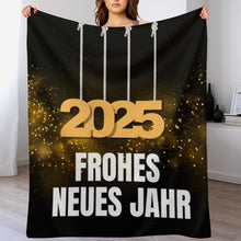 Lade das Bild in den Galerie-Viewer, Decke 2025 Frohes Neues Jahr Selbst Gestalten Fotodecke bedrucken mit Foto