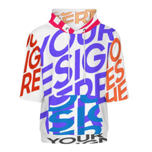 Lade das Bild in den Galerie-Viewer, Unisex Damen/Herren Multi-Image-Design Fischschuppen-Tuch Kapuzenpullover Sweatshirt Kapuzenshirt Halbarm LM033 mit Foto Design Motiv Text selbst gestalten und bedrucken