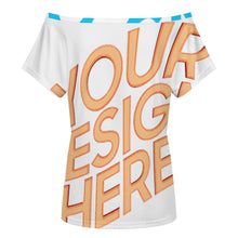 Lade das Bild in den Galerie-Viewer, Multi-Image-Design Damen / Frauen Schulterfreies Kurzarm Oberteil LM076 mit Foto Design Motiv Text selbst gestalten und bedrucken