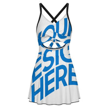 Lade das Bild in den Galerie-Viewer, Einzelbilddruck Damen / Frauen SDS513 Rückenfreier Tief-V One-piece Swimsuit Badeanzug mit Fotos Muster Text Logo selbst gestalten und bedrucken