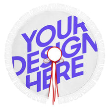 Lade das Bild in den Galerie-Viewer, Weihnachtsbaumrock Weihnachtsbaumdecke (Fransenstil) (Unterschiedliche Bilder auf beiden Seiten) mit selbst gestalten und bedrucken