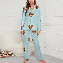 Lade das Bild in den Galerie-Viewer, Pyjama Set Damen personalisieren | Schlafanzug mit Reverskragen & Foto