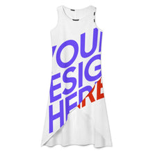 Lade das Bild in den Galerie-Viewer, Multi-Image-Design Damen / Frauen Ärmelloses Kleid mit Rundhalsausschnitt C15Q selbst gestalten und bedrucken