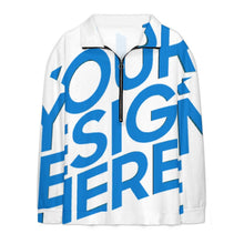 Lade das Bild in den Galerie-Viewer, Unisex Damen/Herren Lässiges Langarm Sweatshirt mit Reißverschluss und V-Ausschnitt NT53 mit Foto Design Motiv Text selbst gestalten und bedrucken