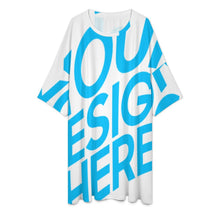 Lade das Bild in den Galerie-Viewer, Einzelbilddruck Damen / Frauen TXLD429 Unregelmäßiger Kurzarmrock TQ mit Fotos Muster Text Logo selbst gestalten und bedrucken
