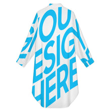 Lade das Bild in den Galerie-Viewer, Einzelbild-Design Damen / Frauen Langes Hemd B43S mit Foto Design Motiv Text selbst gestalten und bedrucken (Simple Design)