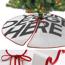 Lade das Bild in den Galerie-Viewer, Weihnachtsbaumrock Weihnachtsbaumdecke (rote Kante) (Unterschiedliche Bilder auf beiden Seiten) mit selbst gestalten und bedrucken