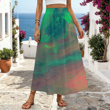 Lade das Bild in den Galerie-Viewer, Damen elastischer High-Waist Rock mit Raffung aus atmungsaktivem Milk Silk und individueller Bedruckung