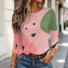 Lade das Bild in den Galerie-Viewer, Langarmshirt Damen mit Rundhalsausschnitt – individuell bedruckbar