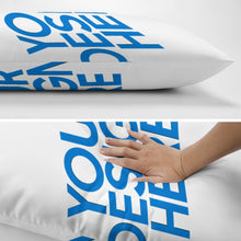 Lade das Bild in den Galerie-Viewer, Polyester Kissenbezug Kissenhülle beidseitig bedruckt (vertikale Version) (Doppelseitig verschiedene Bilder) mit Foto Muster Text selbst gestalten und bedrucken