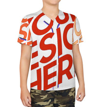 Lade das Bild in den Galerie-Viewer, Kinder Baseball T-Shirt J81T mit Foto Design Motiv Text selbst gestalten und bedrucken
