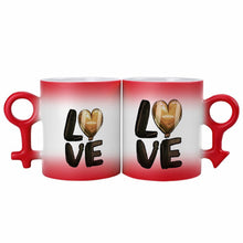 Lade das Bild in den Galerie-Viewer, Personalisierte Pärchenbeche mit Foto Paar Tasse mit Namen