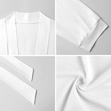 Lade das Bild in den Galerie-Viewer, Multi-Image-Druck Unisex Langarm Nachthemd Bademantel mit Gürtel LM127 mit Fotos Muster Text Logo selbst gestalten und bedrucken