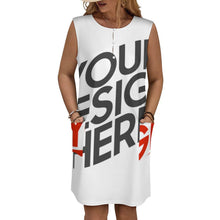 Lade das Bild in den Galerie-Viewer, Multi-Image-Design Damen / Frauen Westentaschenkleid LM456 mit Fotos Muster Text Logo selbst gestalten und bedrucken