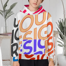 Lade das Bild in den Galerie-Viewer, Multi-Image-Design Kinder Kapuzensweatshirt Hoodie SDS127 mit Foto Design Motiv Text selbst gestalten und bedrucken