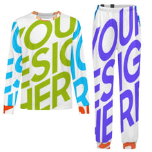 Lade das Bild in den Galerie-Viewer, Multi-Image-Druck Kinder Rundhalsausschnitt Langarm Pyjama-Set LM126 mit Fotos Muster Text Logo selbst gestalten und bedrucken