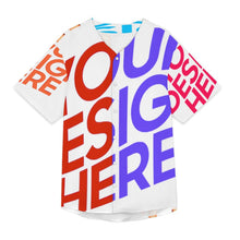 Lade das Bild in den Galerie-Viewer, Multi-Image-Design Herren / Männer TSYX Baseballshirt mit kurzen Ärmeln und Knopfleiste mit Foto Design Motiv Text selbst gestalten und bedrucken (Simple Design)