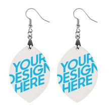 Lade das Bild in den Galerie-Viewer, Ohrhänger aus Holz / Paar Ohrringe ( 2-tlg ) mit Foto Text selbst gestalten und bedrucken