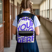 Lade das Bild in den Galerie-Viewer, Lässiger Taschen Rucksack Schultasche Schulrucksack XB0604193 mit Fotos Muster Text Logo selbst gestalten und bedrucken
