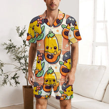Lade das Bild in den Galerie-Viewer, Personalisierter Herren Schlafanzug aus Eisseide | Pyjama Set mit Foto