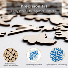 Lade das Bild in den Galerie-Viewer, Unregelmäßiges Holzpuzzles (Tigerkopfform) JJ0533028 mit Fotos Muster Text selbst gestalten und bedrucken