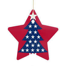 Lade das Bild in den Galerie-Viewer, Personalisierbarer Weihnachtsstern aus Keramik | Dein Wunsch als Foto-Anhänger