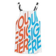 Lade das Bild in den Galerie-Viewer, Multi-Image-Design Damen / Frauen Damen / Frauen Hosenträger Jumpsuit Shorts ULR mit Foto Design Motiv Text selbst gestalten und bedrucken (Simple Design)