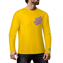 Lade das Bild in den Galerie-Viewer, Druck auf Brust und Manschette 100% Baumwolle Herren/Männer Langarm Shirt Verschiedne Farben mit Foto Design Motiv Text selbst gestalten und bedrucken